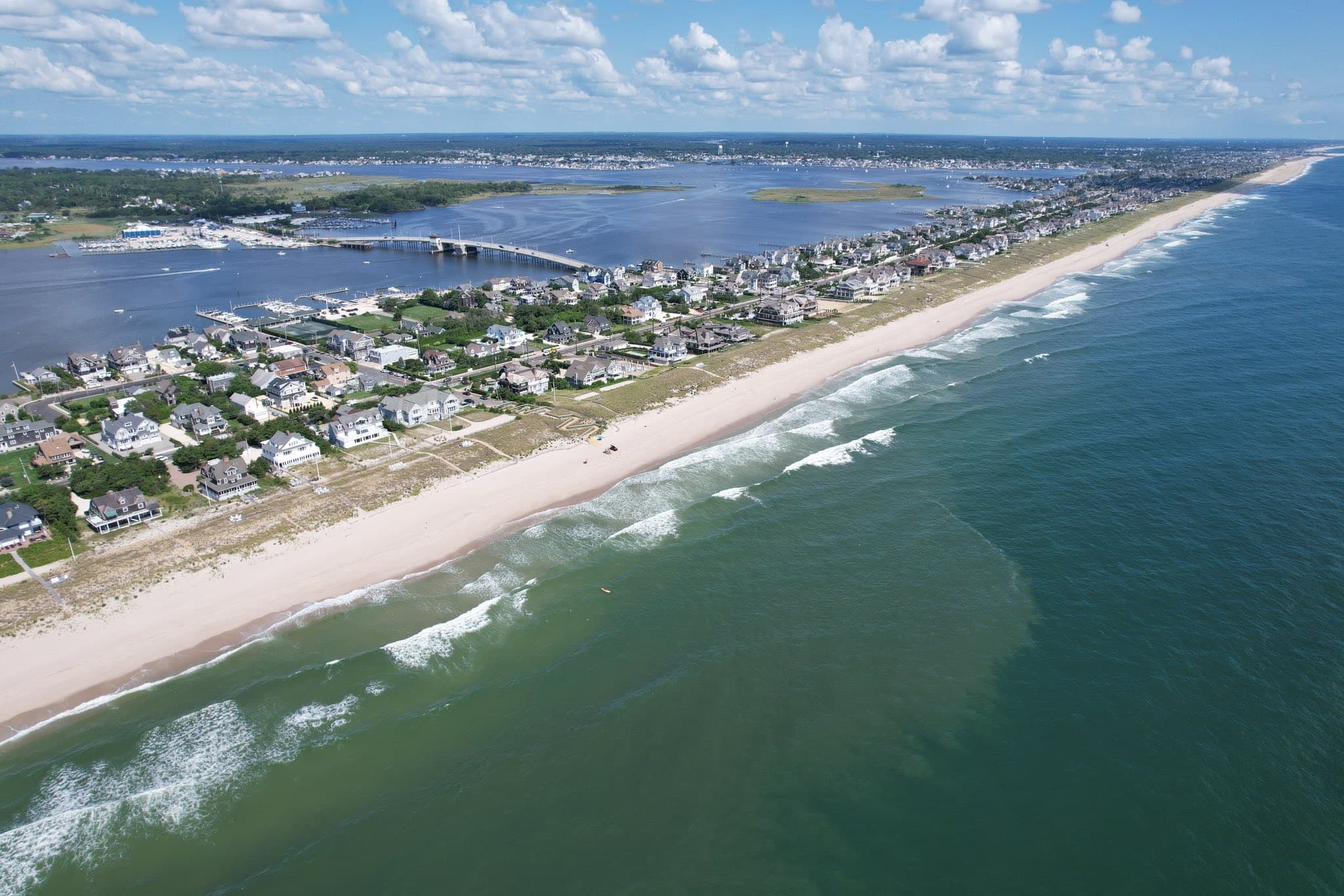Aerial view of the Mantoloking coastline, NJ